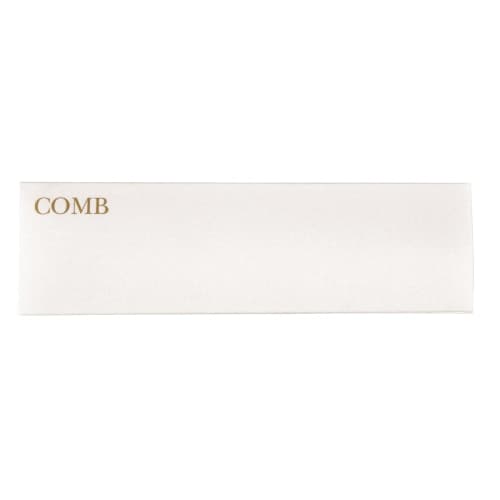 Platinum Collection Black Plastic Comb, White Cardboard Sleeve